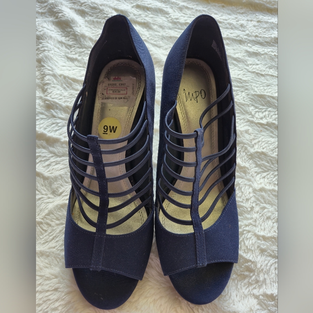 Impo Women's Navy‎ Strappy Heels